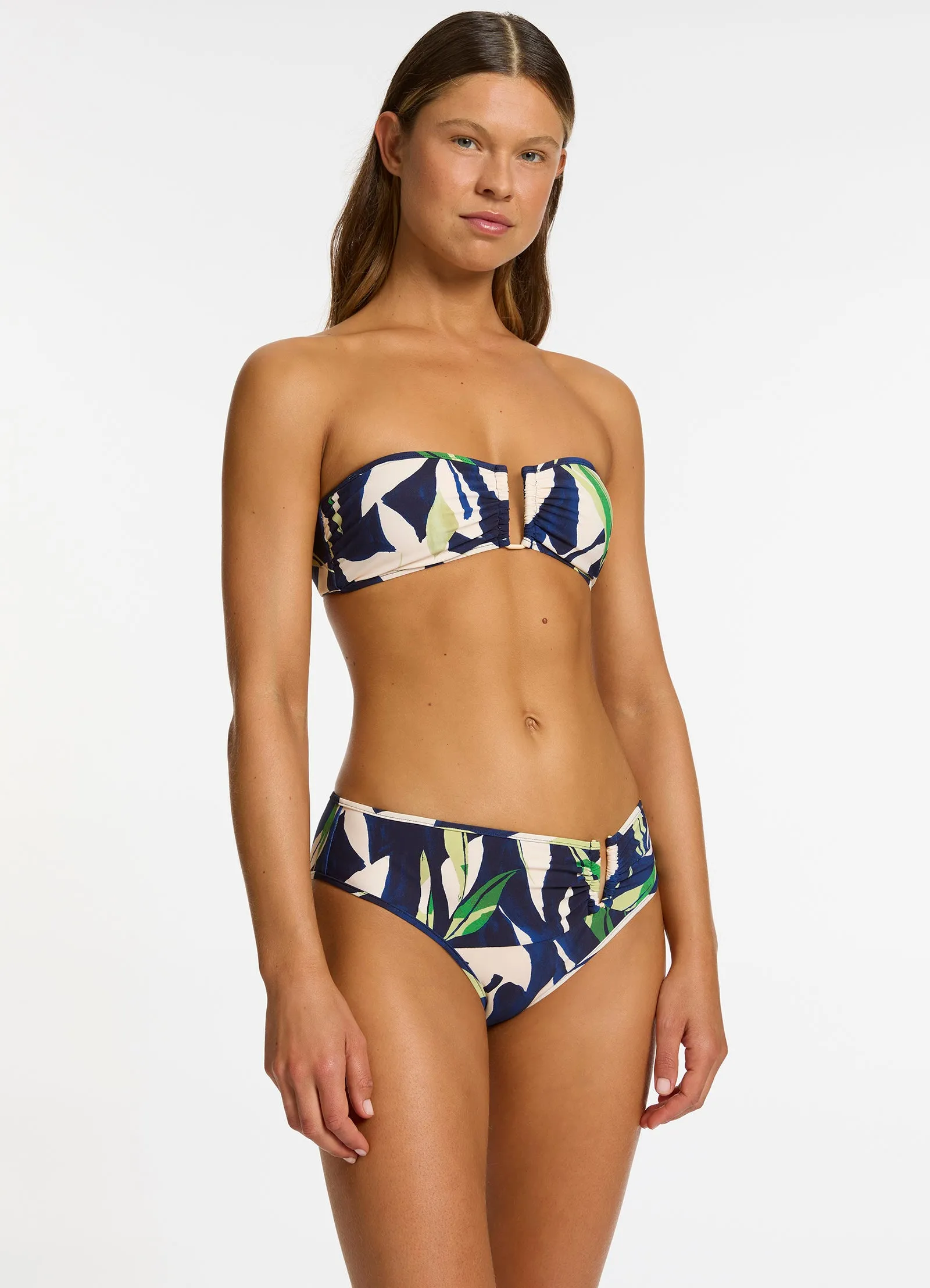 Fauna Bandeau Bikini Top - Ink