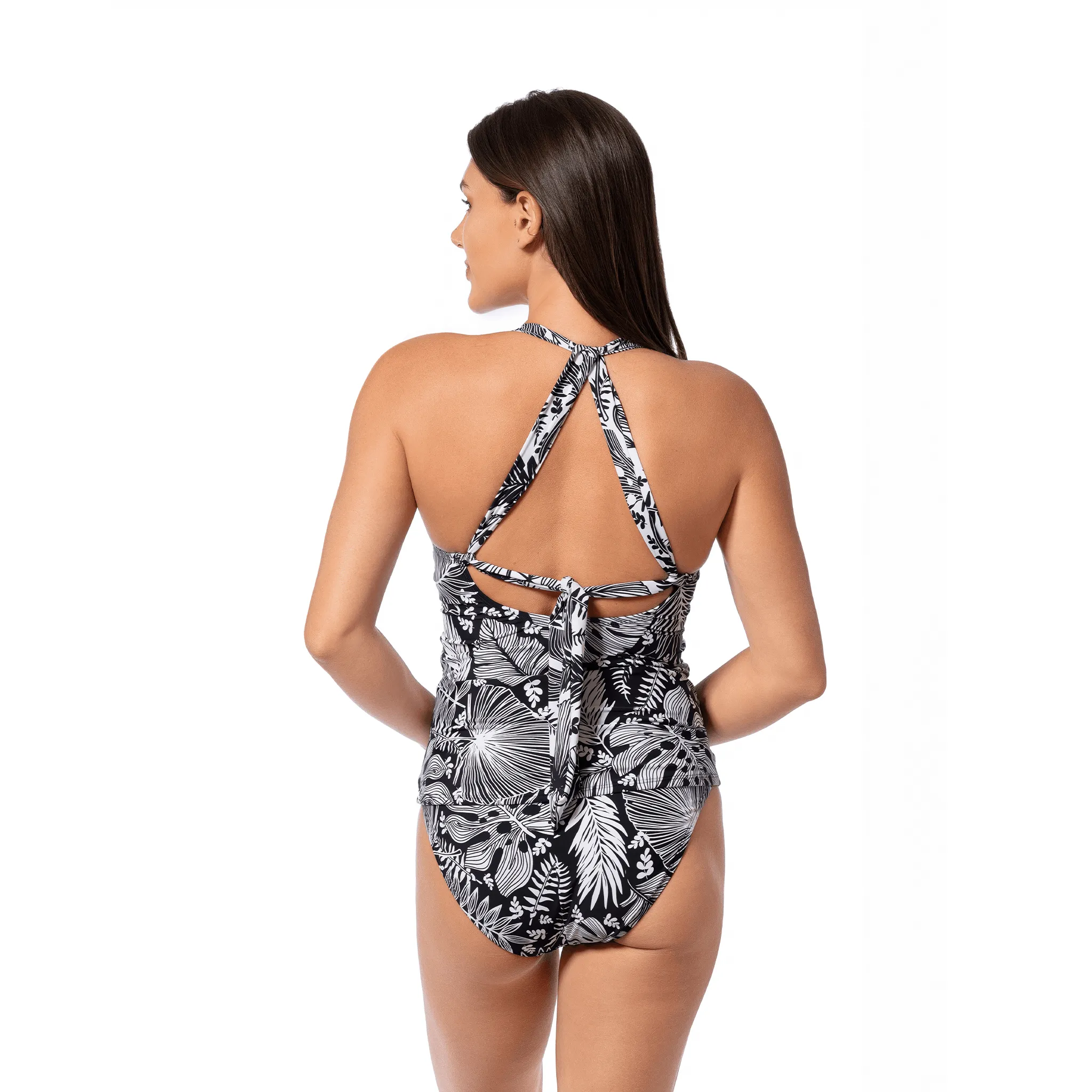 FOREST BLAST LOUISE WRAP TANKINI TOP