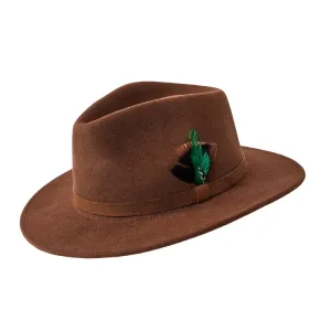 GC Hats Dalby Felt Fedora - Chocolate