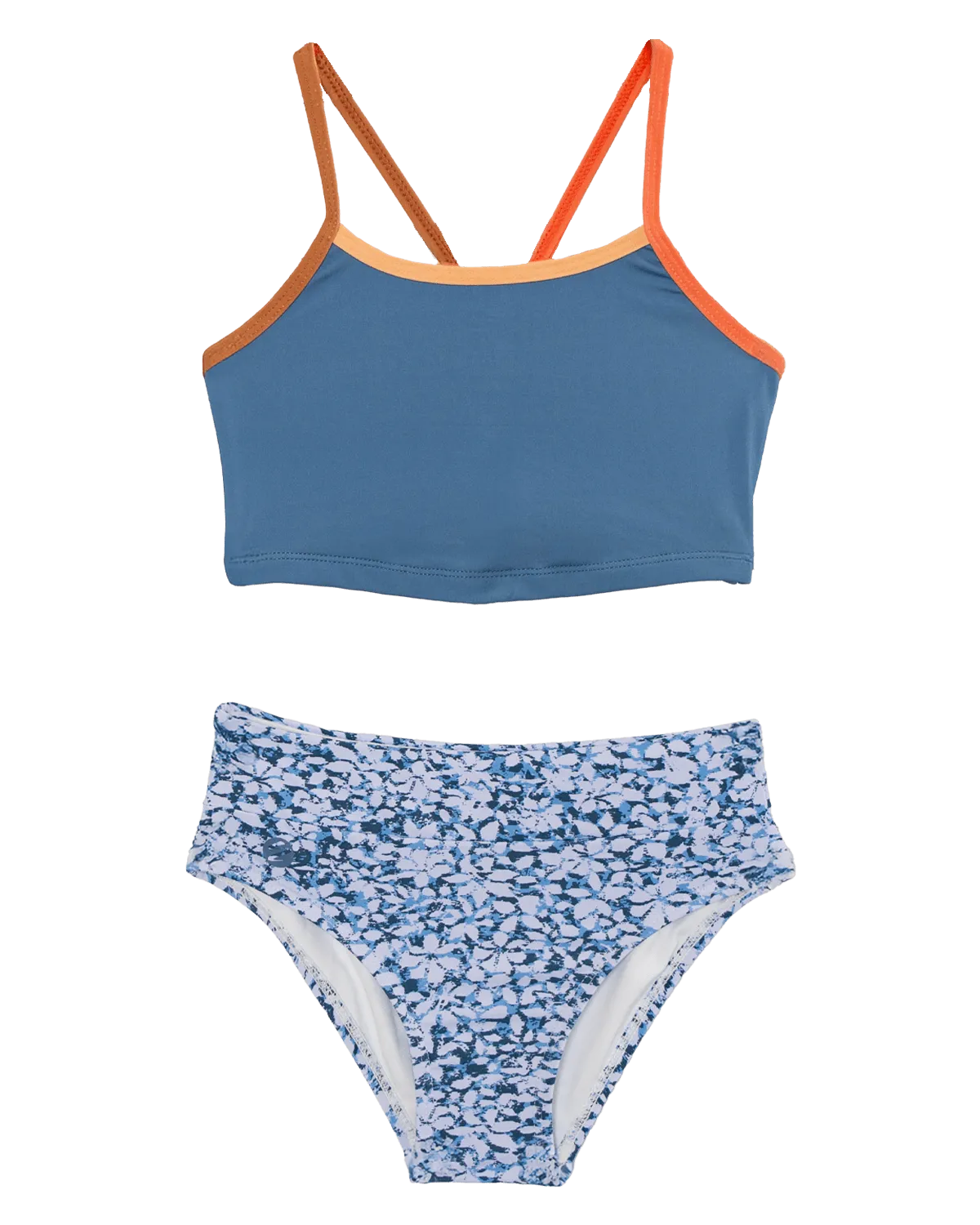 Girls Blue Lagoon Scoop Neck Crop Set