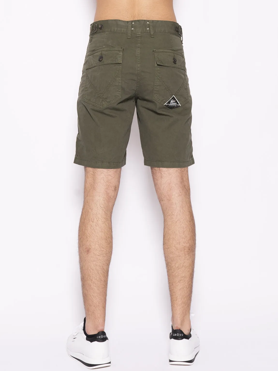 Green Cotton Gabardine Bermuda