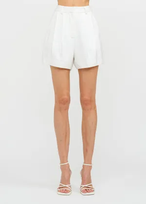Gwen Linen Bermuda Shorts - Off-White