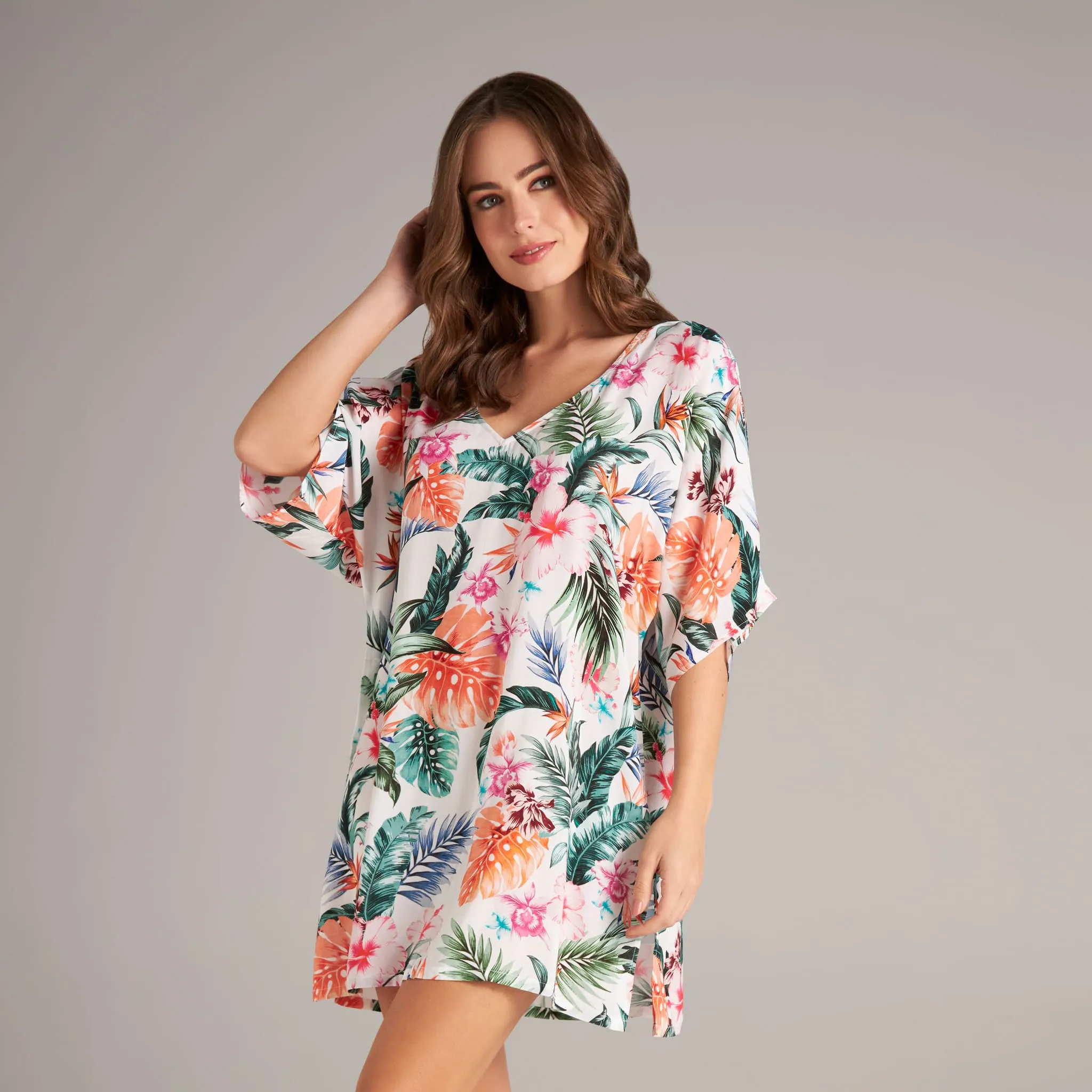 HAWAIIAN TERRACE CELIA TUNIC COVER-UP