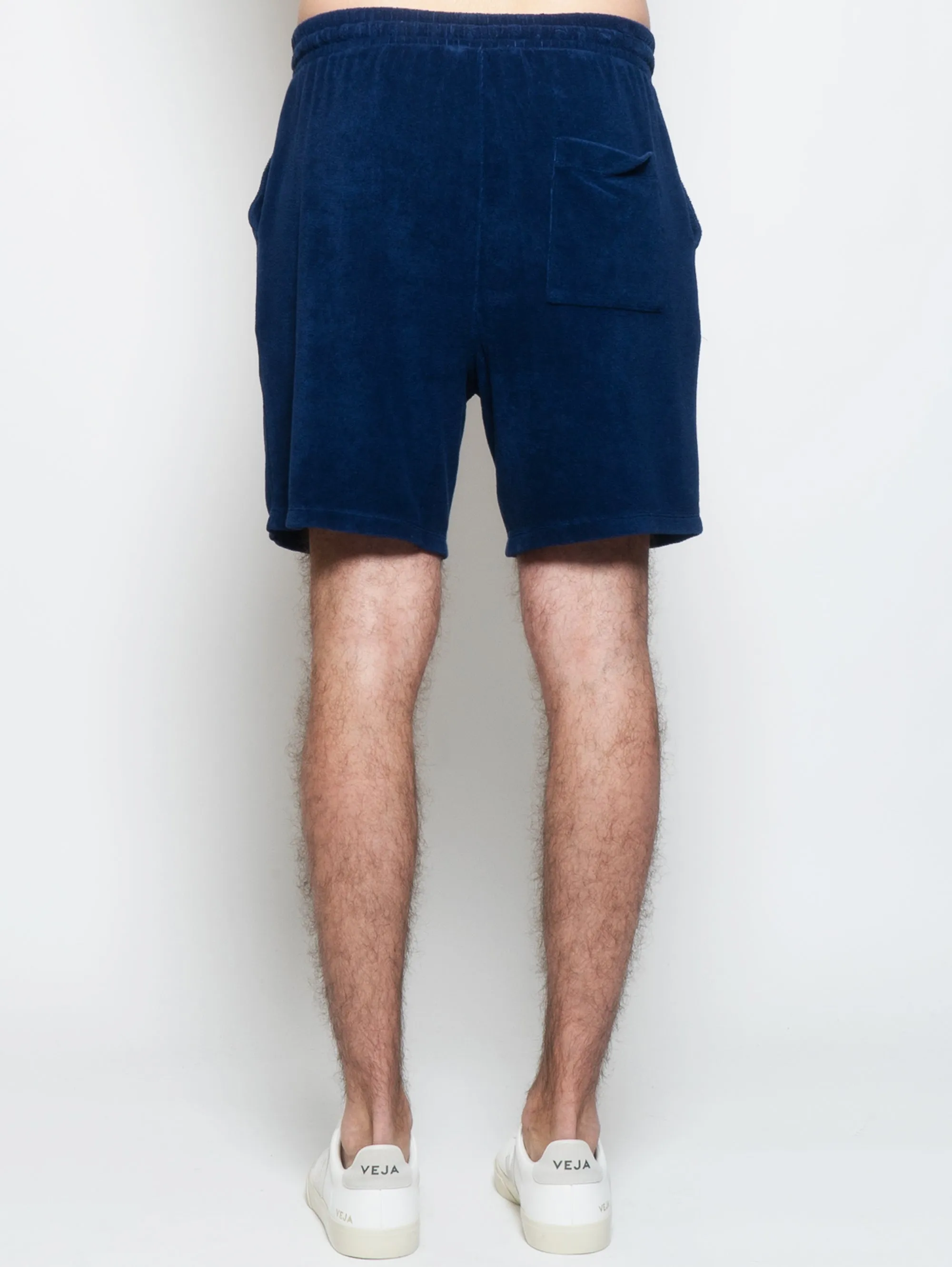 Indigo Blue Terry Effect Bermuda