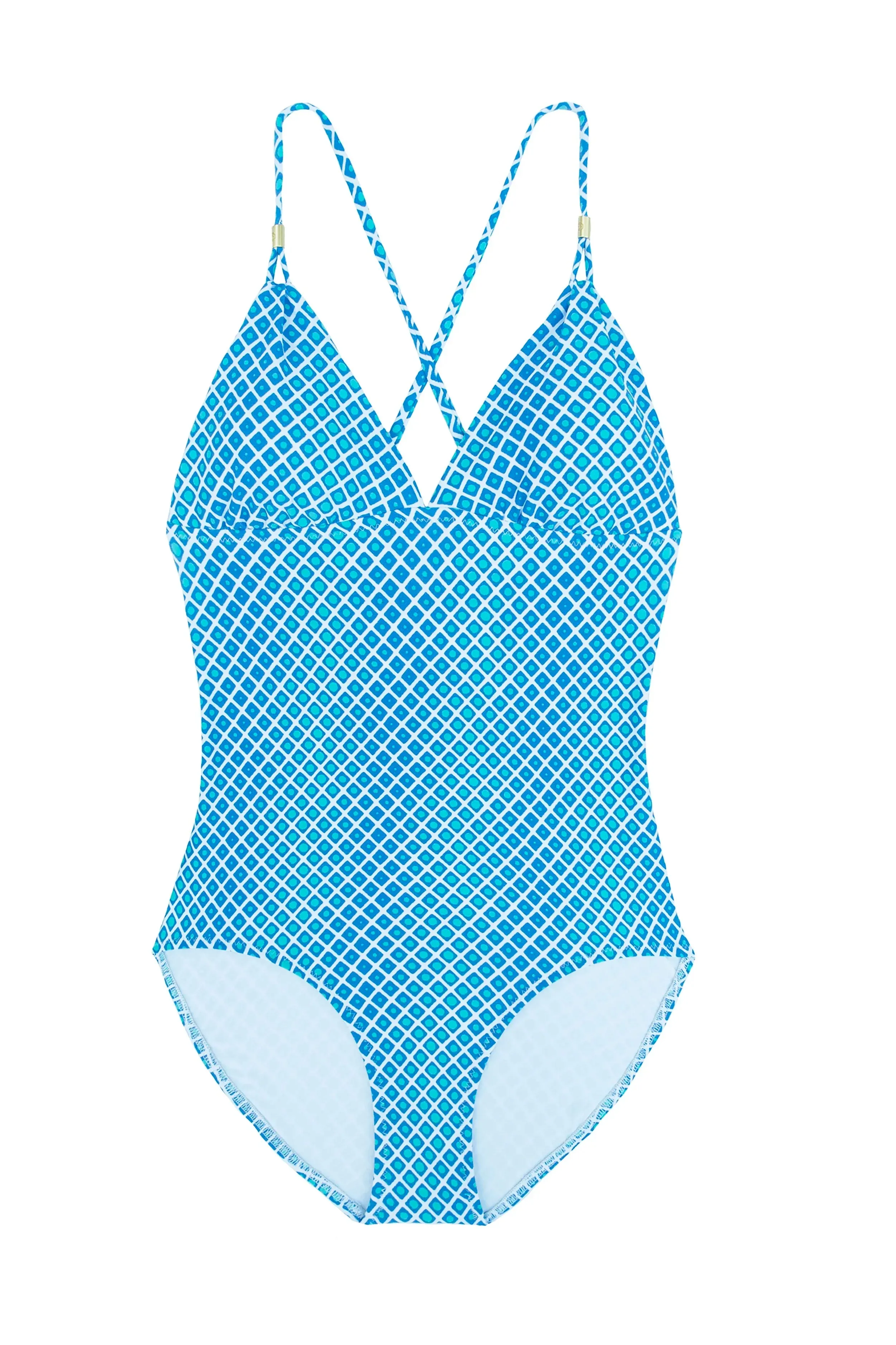 Lattice Back One-Piece  |  Ombre Geo