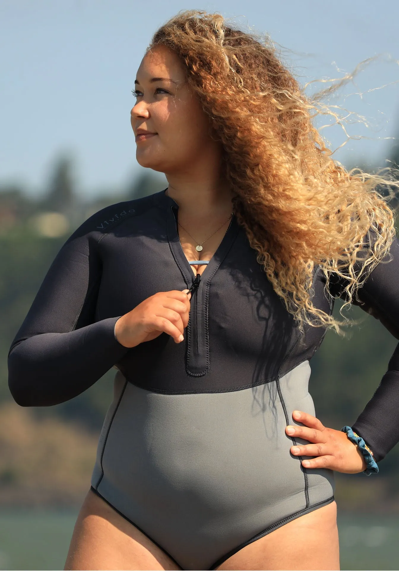 Linda Reversible Wetsuit - Graphite / Map of Dreams