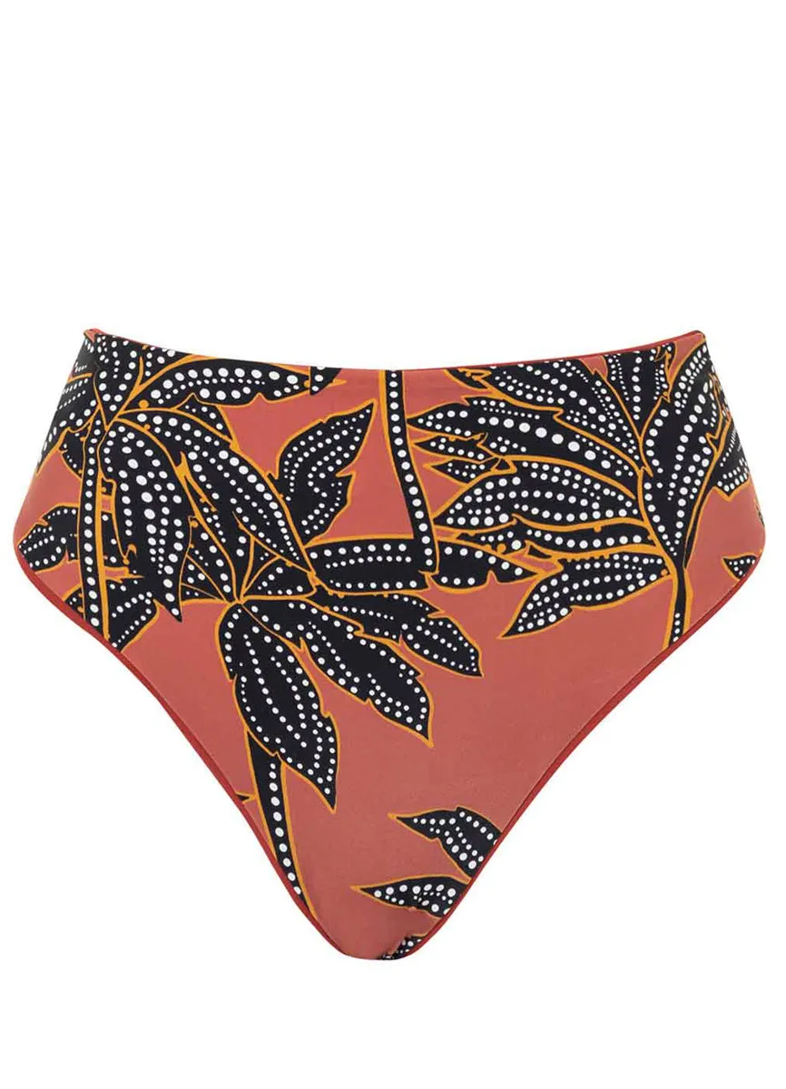 Maaji Burgundy Suzy Q High Rise/High Leg Bikini Bottom