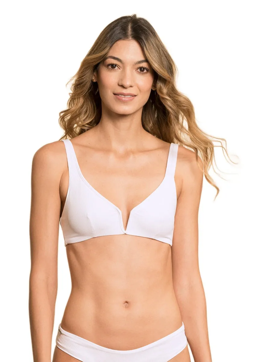 Maaji Simly White Victory V Wire Bralette Bikini Top