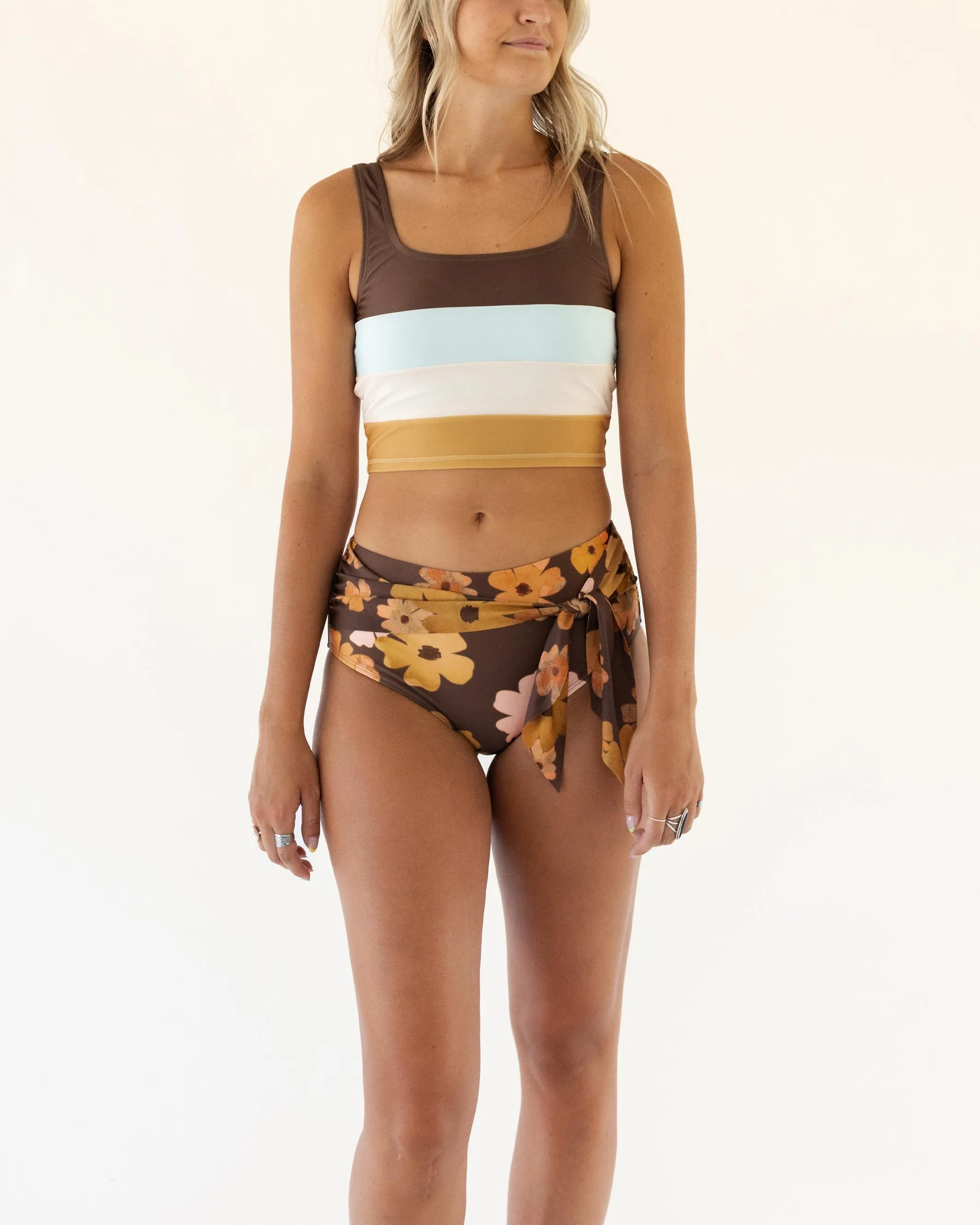 Mocha Floral Tied Up Bottom