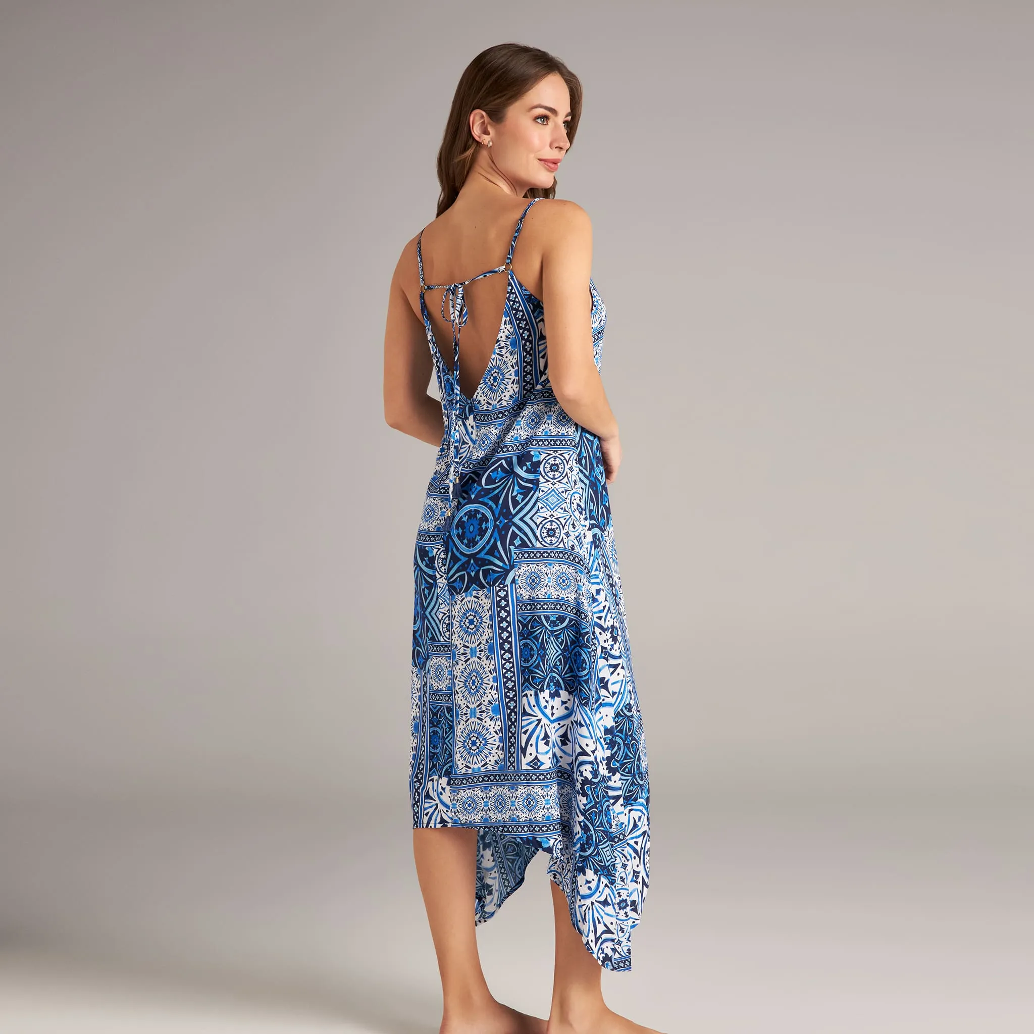 MOROCCAN TILES MAGGIE SCARF DRESS