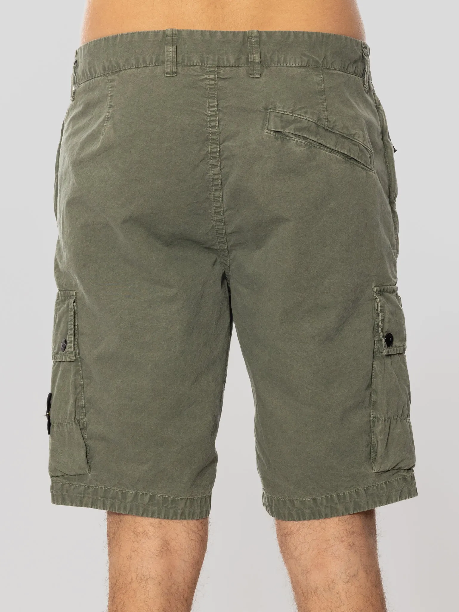 Moss Cotton Twill Cargo Bermuda