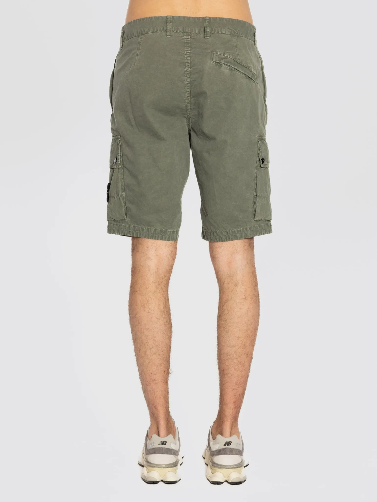 Moss Cotton Twill Cargo Bermuda