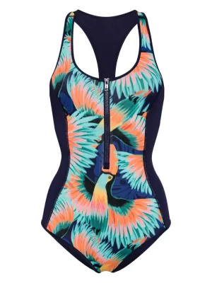 Neoprene T-Back One Piece | Tropical