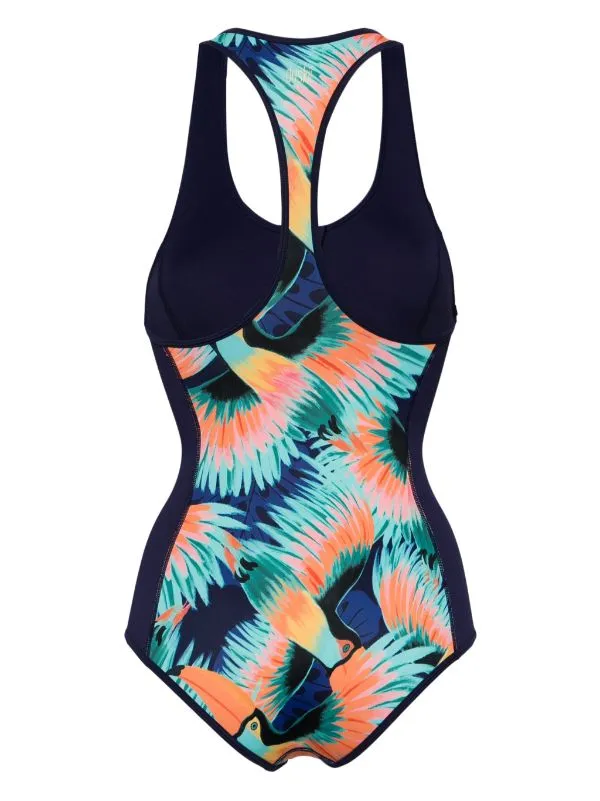 Neoprene T-Back One Piece | Tropical