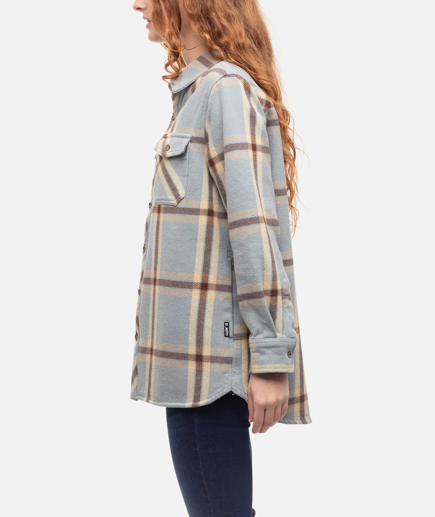 Newport Flannel Top - Light Blue