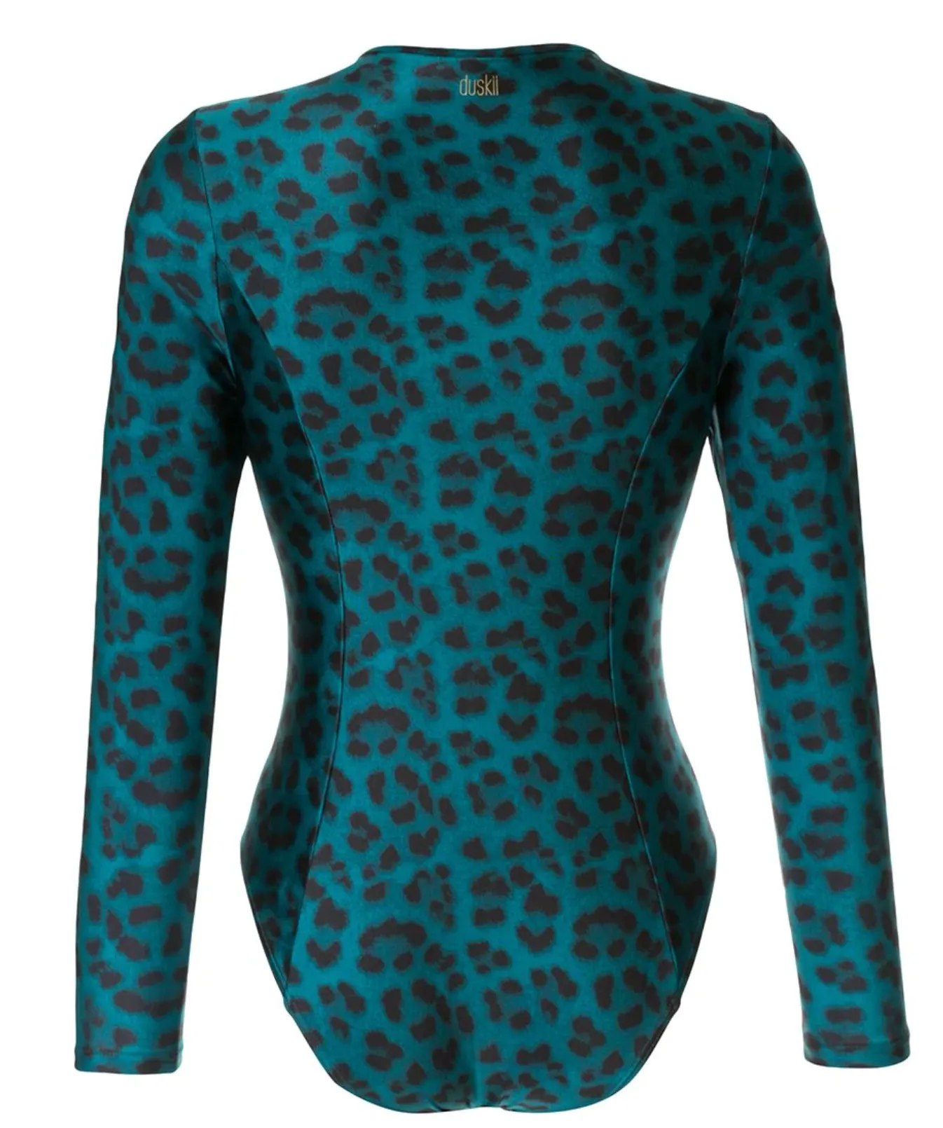 Océane Sleek Long Sleeve One Piece | Leopard Teal