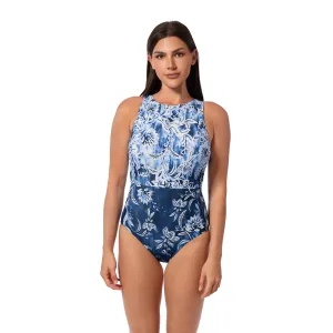 OCEAN MOSAIC FARRAH HIGH NECK ONE PIECE