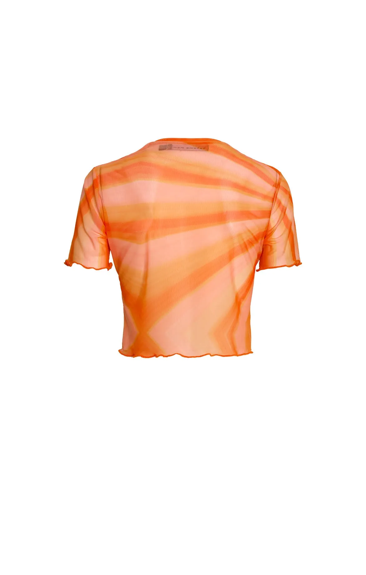 Orange Playa Mesh Crop Top