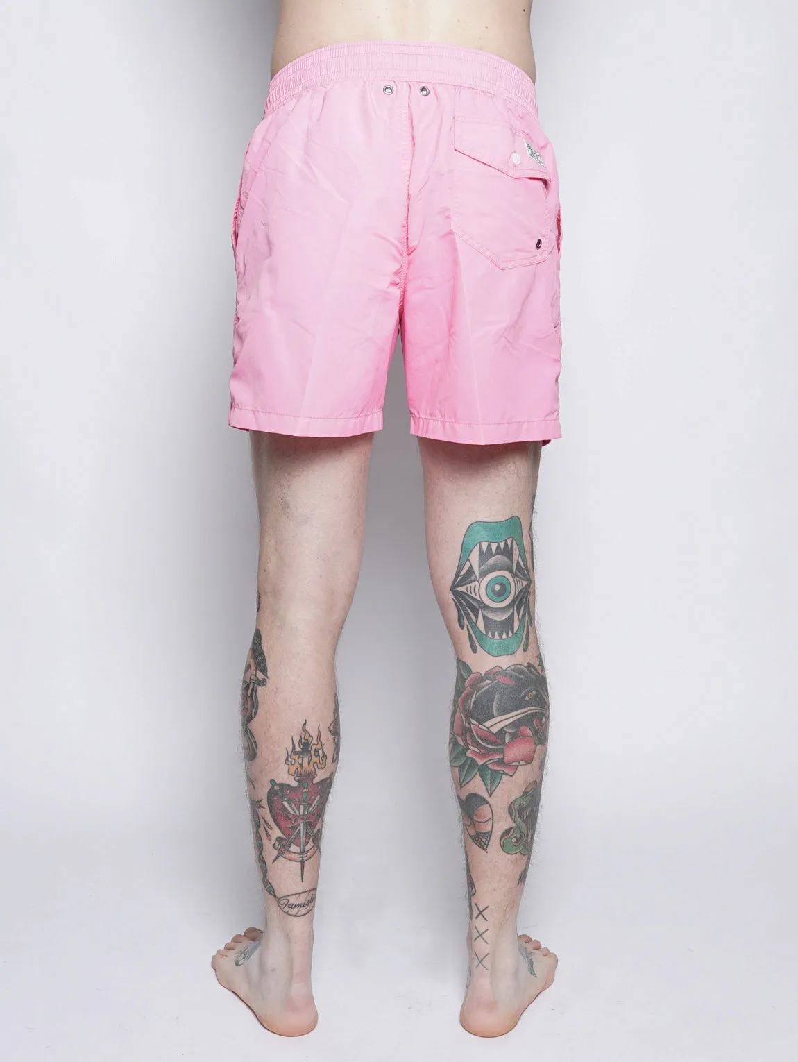 Pink swim shorts