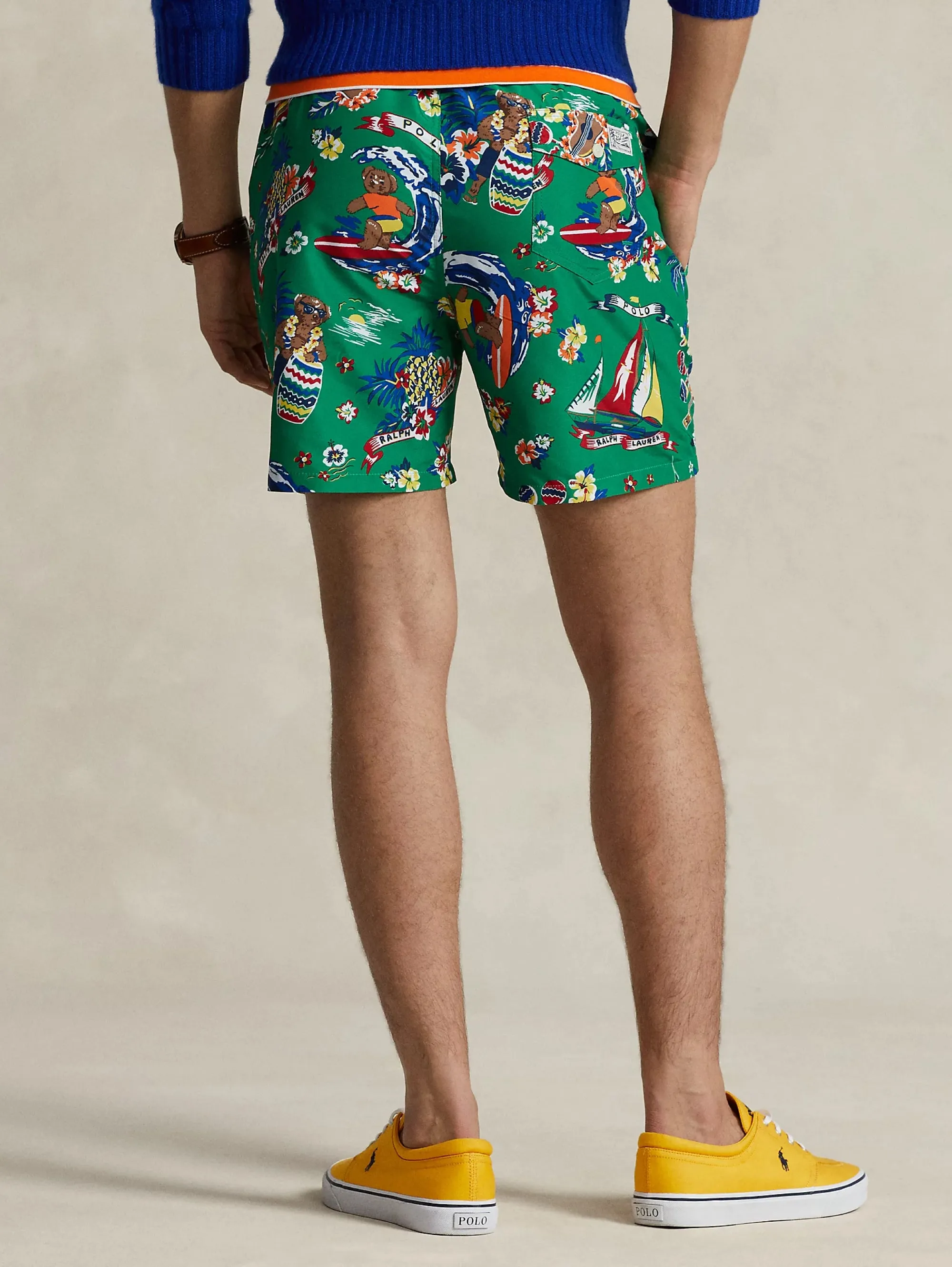 Polo Bear Tropical Green Swim Trunks