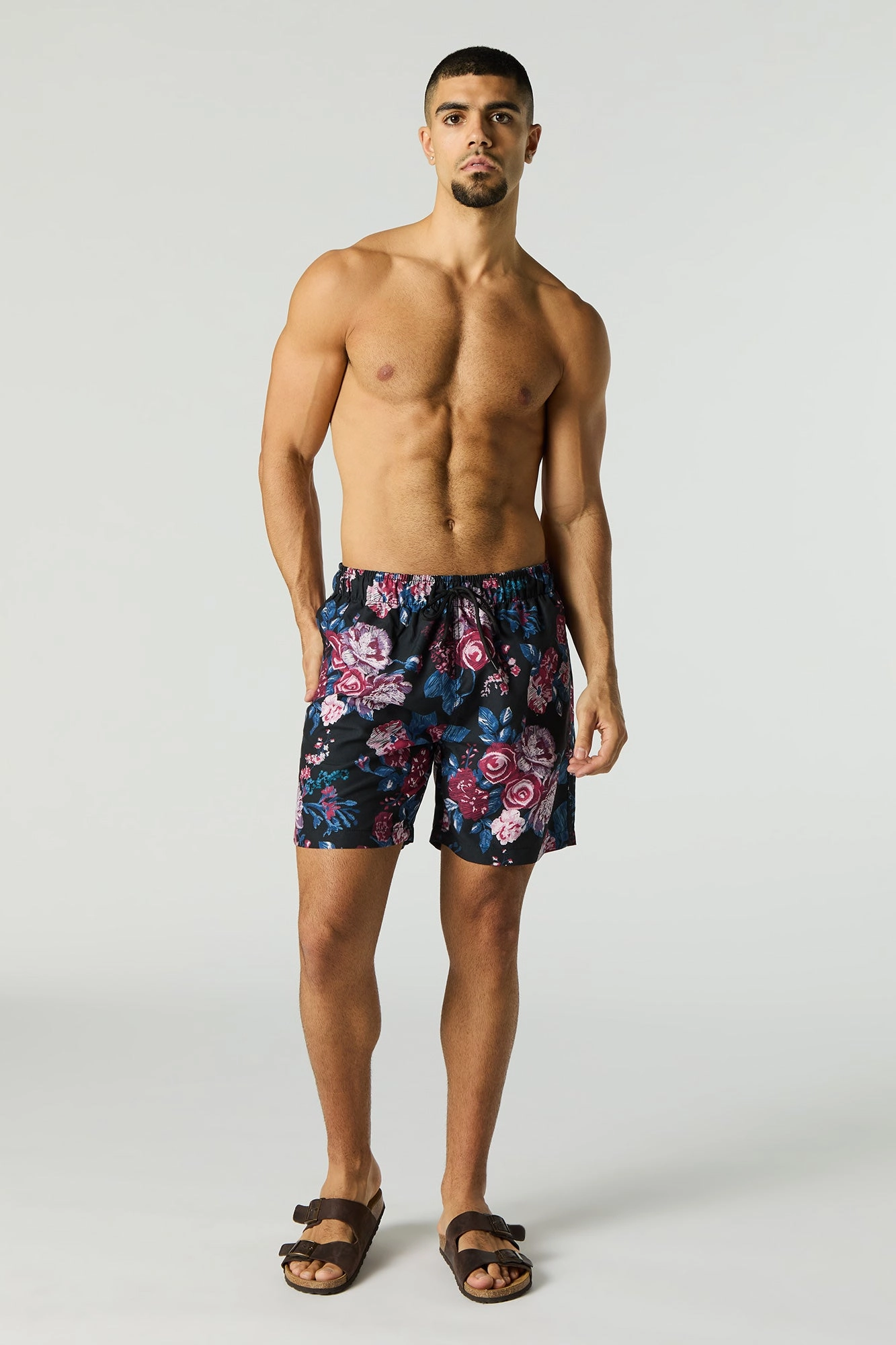 Printed Drawstring Swim Short