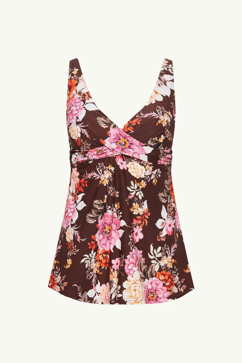 Rosewood Cross Front Swing Tankini
