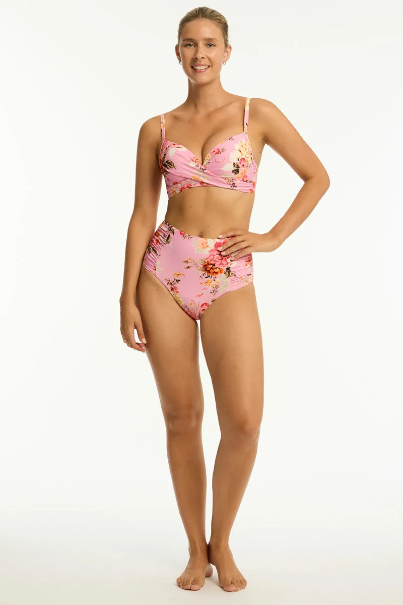 Rosewood High Waist Gathered Side Pant