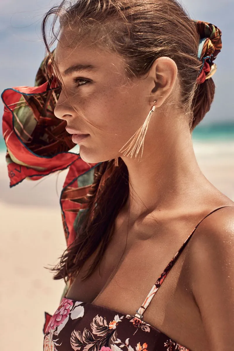 Rosewood Tie Side Bandeau One Piece
