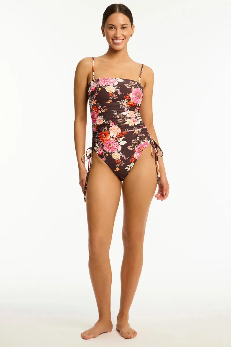 Rosewood Tie Side Bandeau One Piece