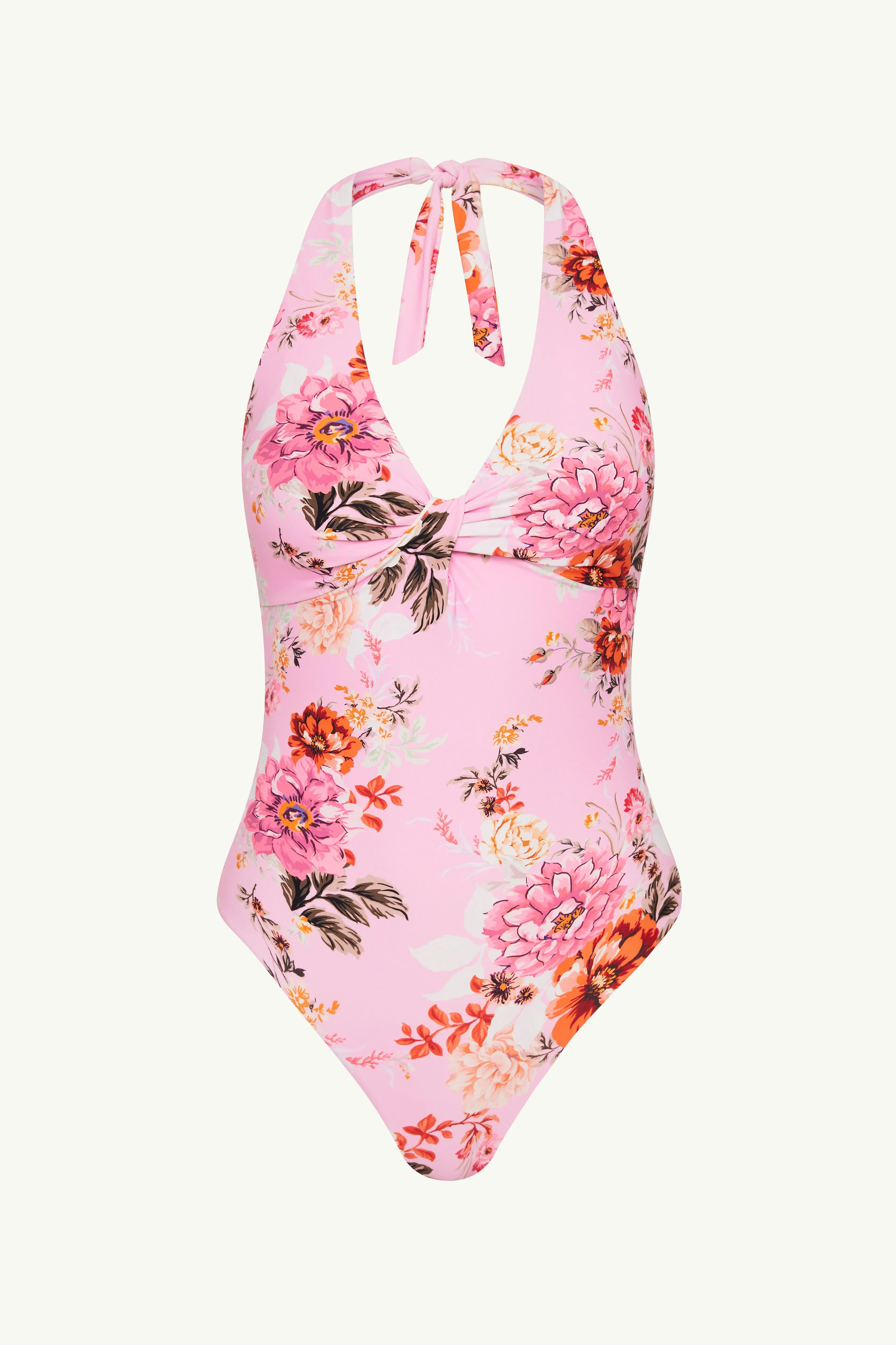 Rosewood Twist Front Halter One Piece