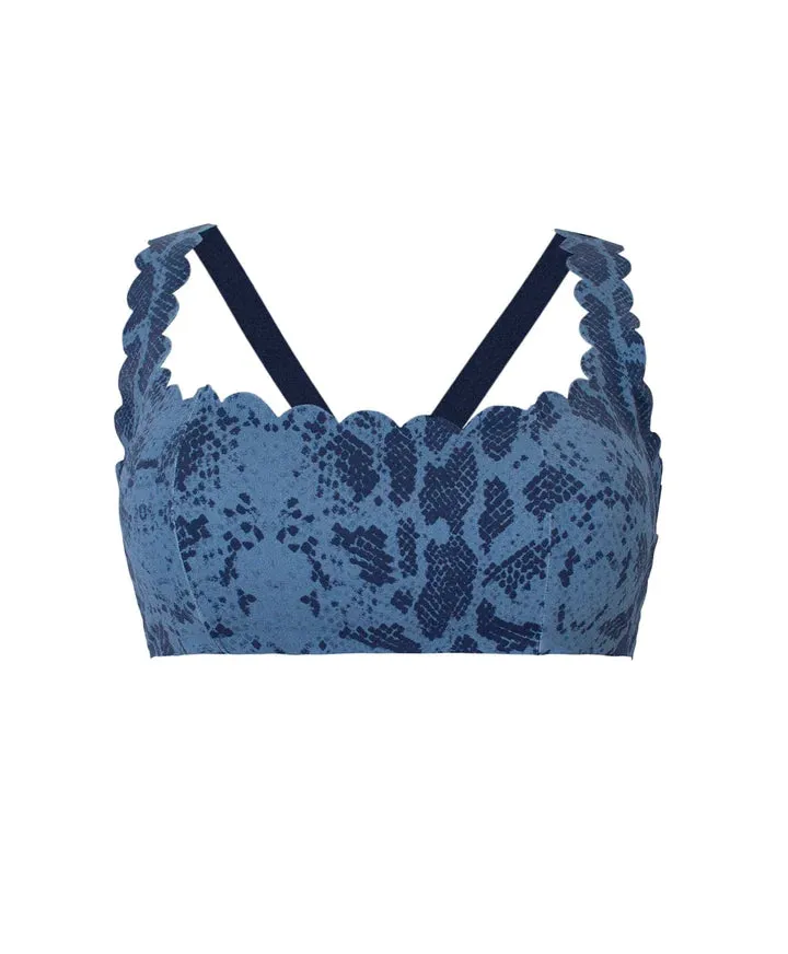 SALE PQ Swim Blue Viper Reversible Seamless Wave Top