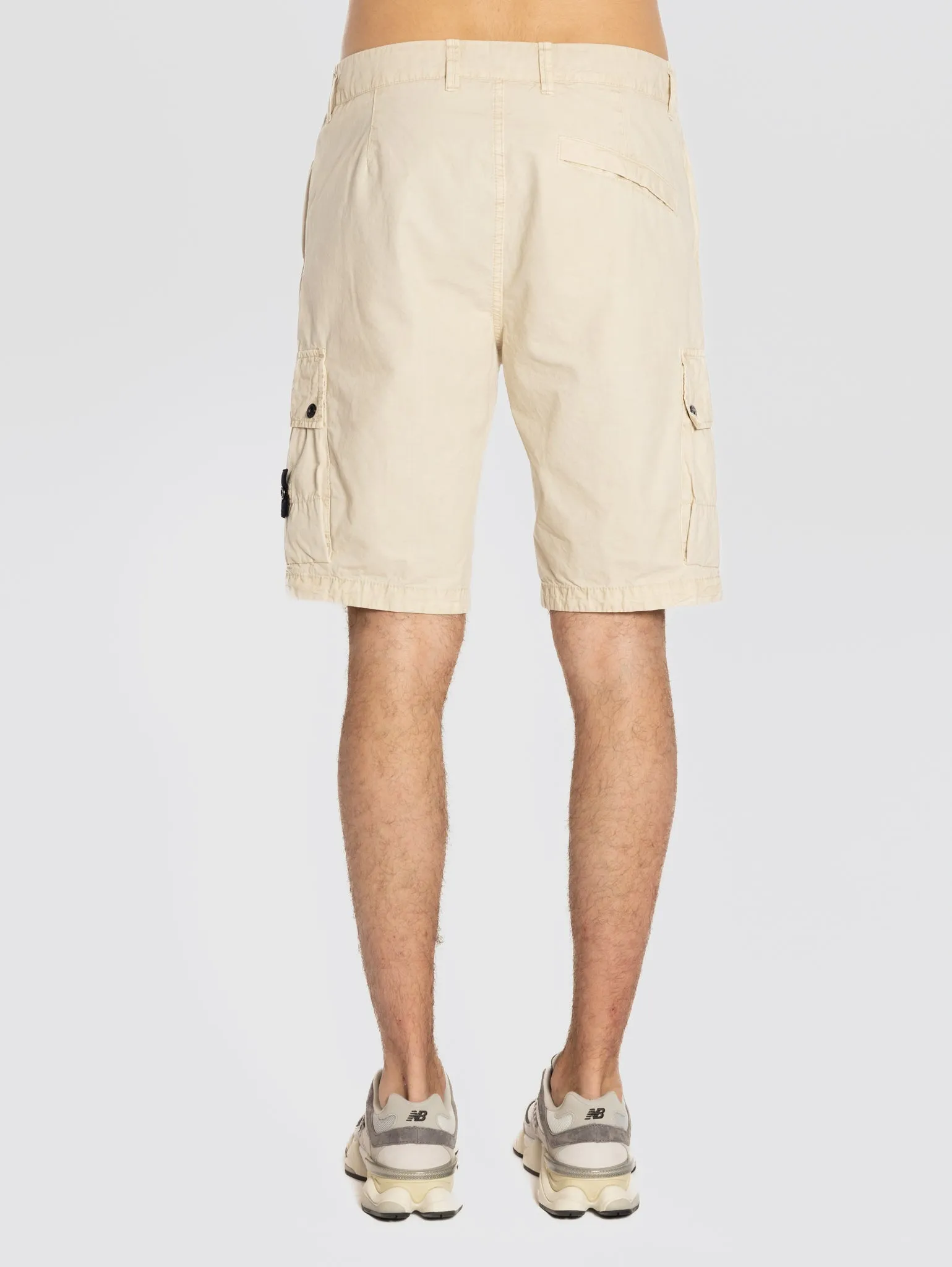 Sand Cotton Twill Cargo Shorts