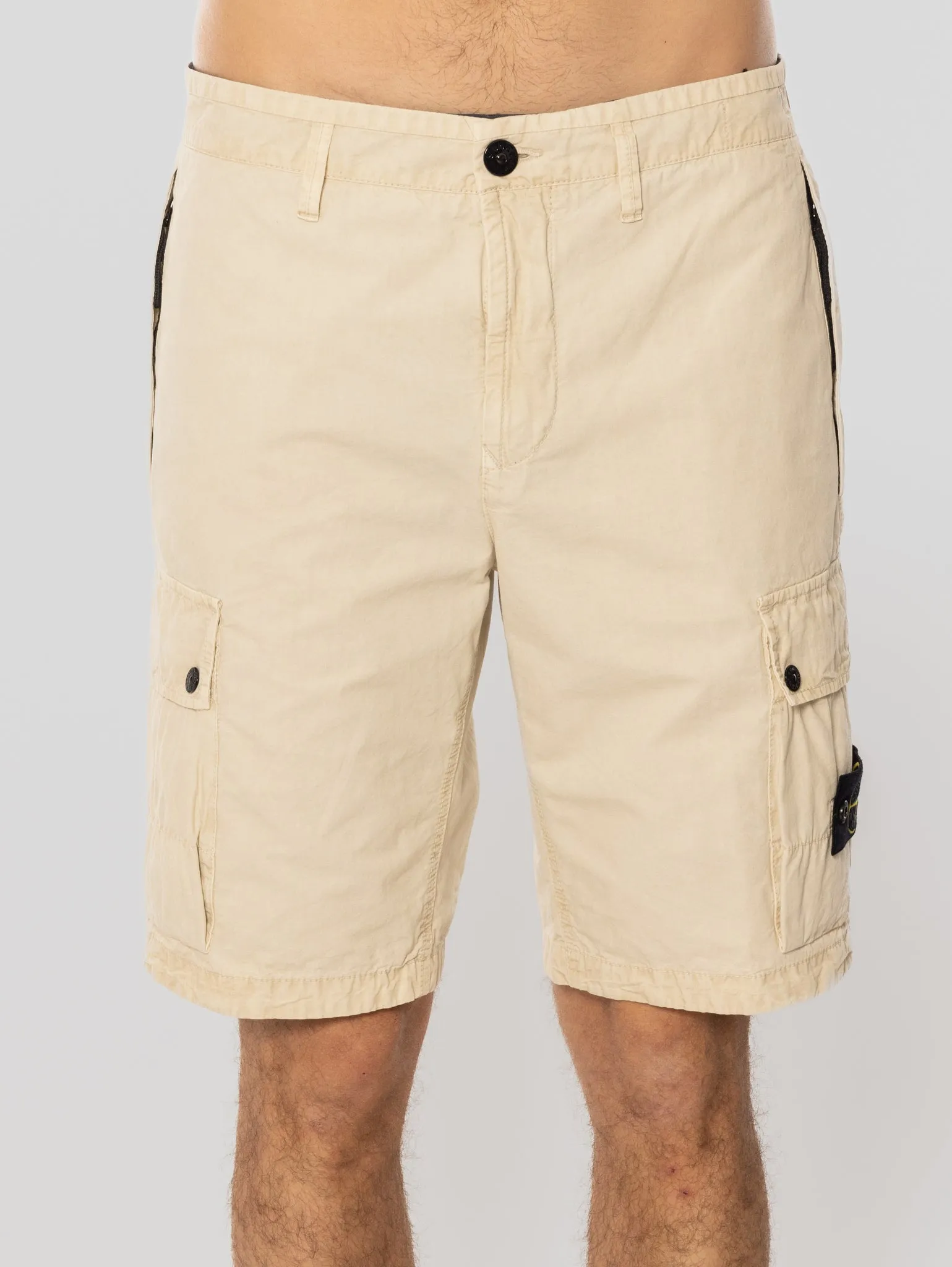Sand Cotton Twill Cargo Shorts