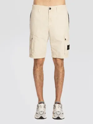 Sand Cotton Twill Cargo Shorts