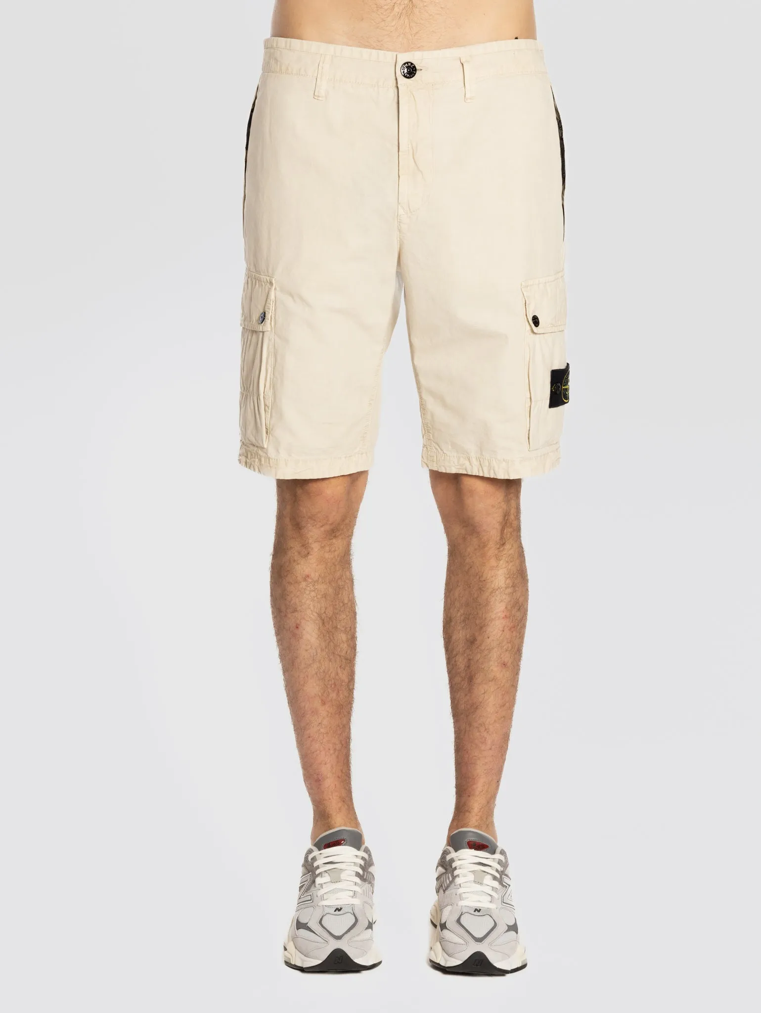 Sand Cotton Twill Cargo Shorts