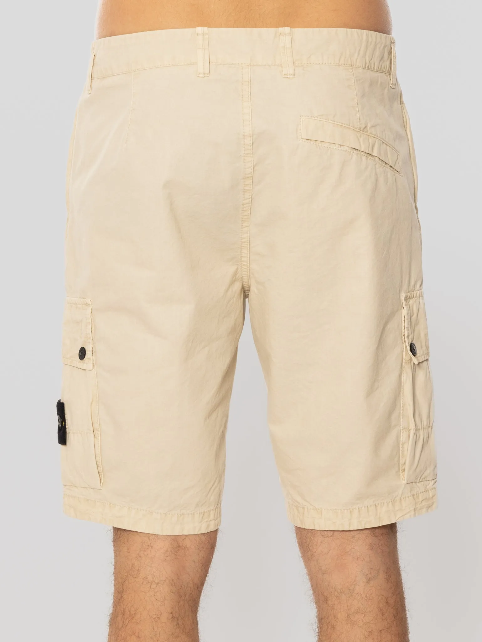 Sand Cotton Twill Cargo Shorts