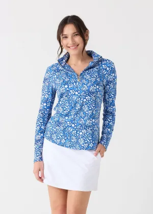 Seaside Floral 1/4 Zip Sport Top