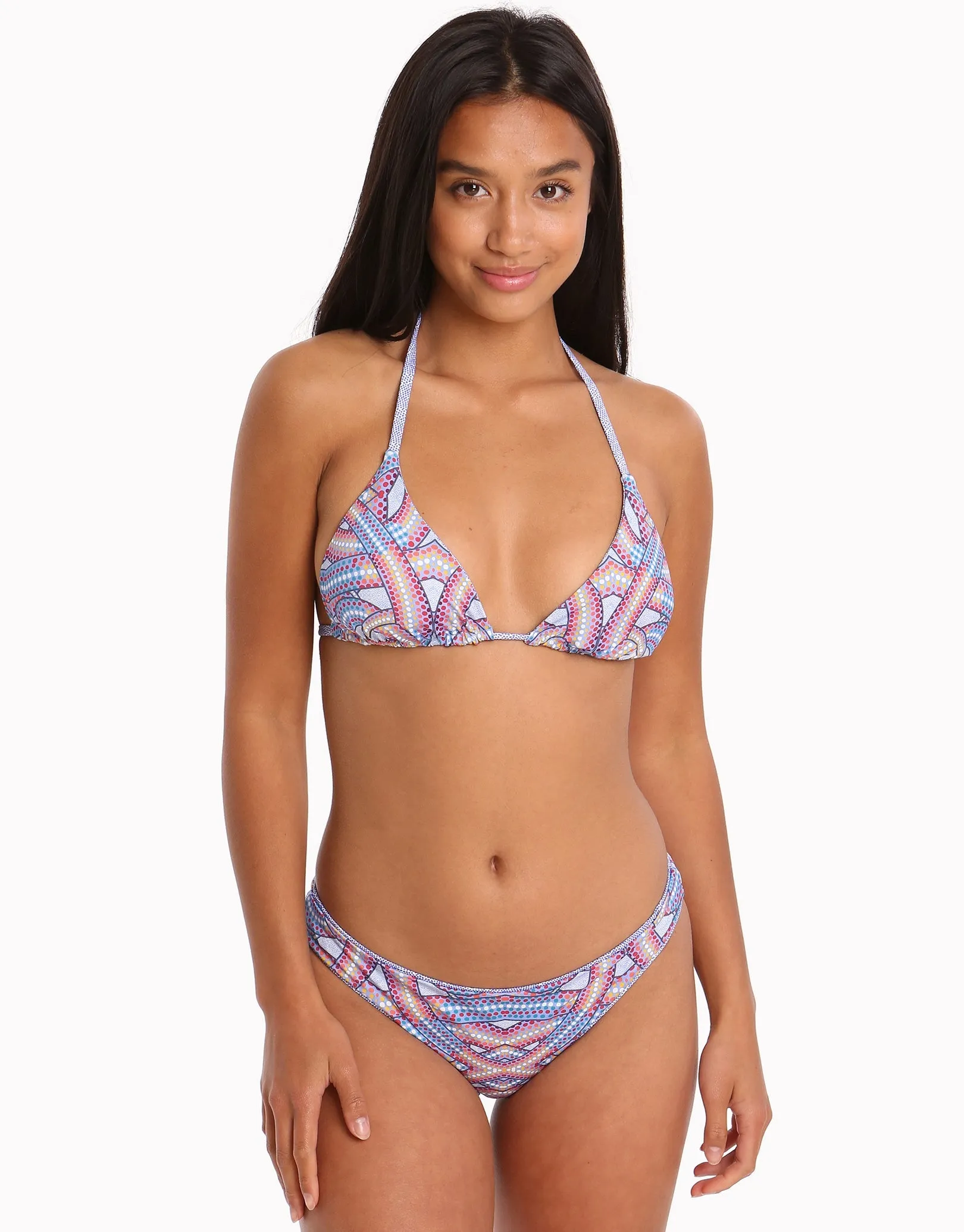 Sentwali Adana Reversible Halter Bikini Top - Print