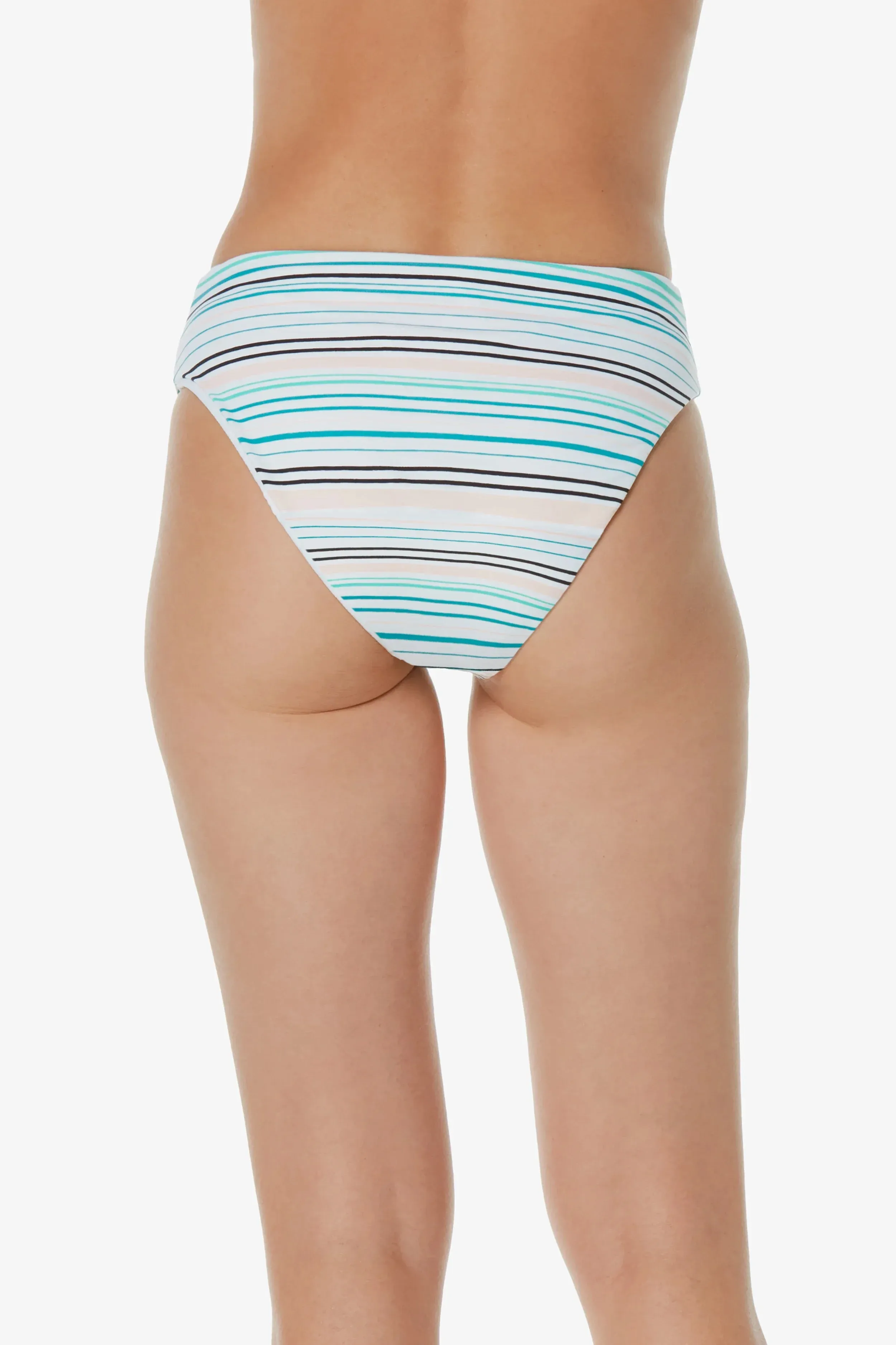 Shirred Bottom  |  Textured Coastal Stripe