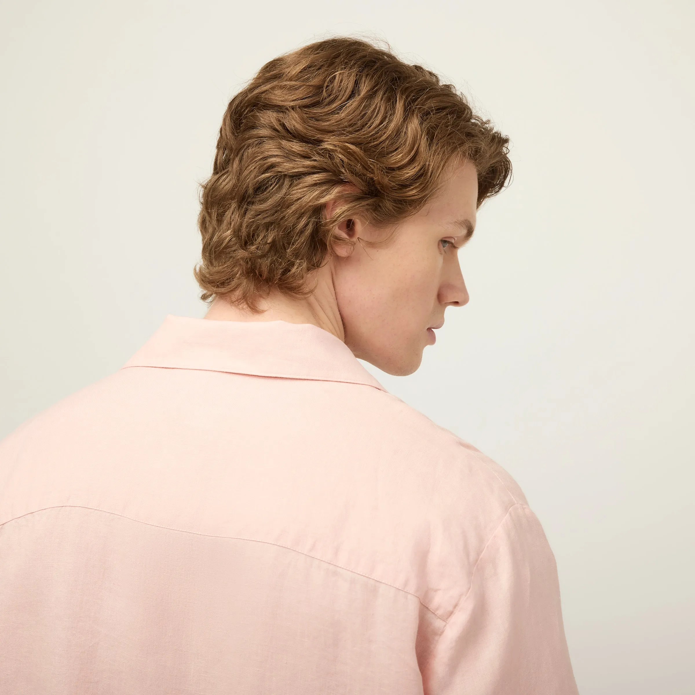 Short Sleeve Linen Camp Shirt