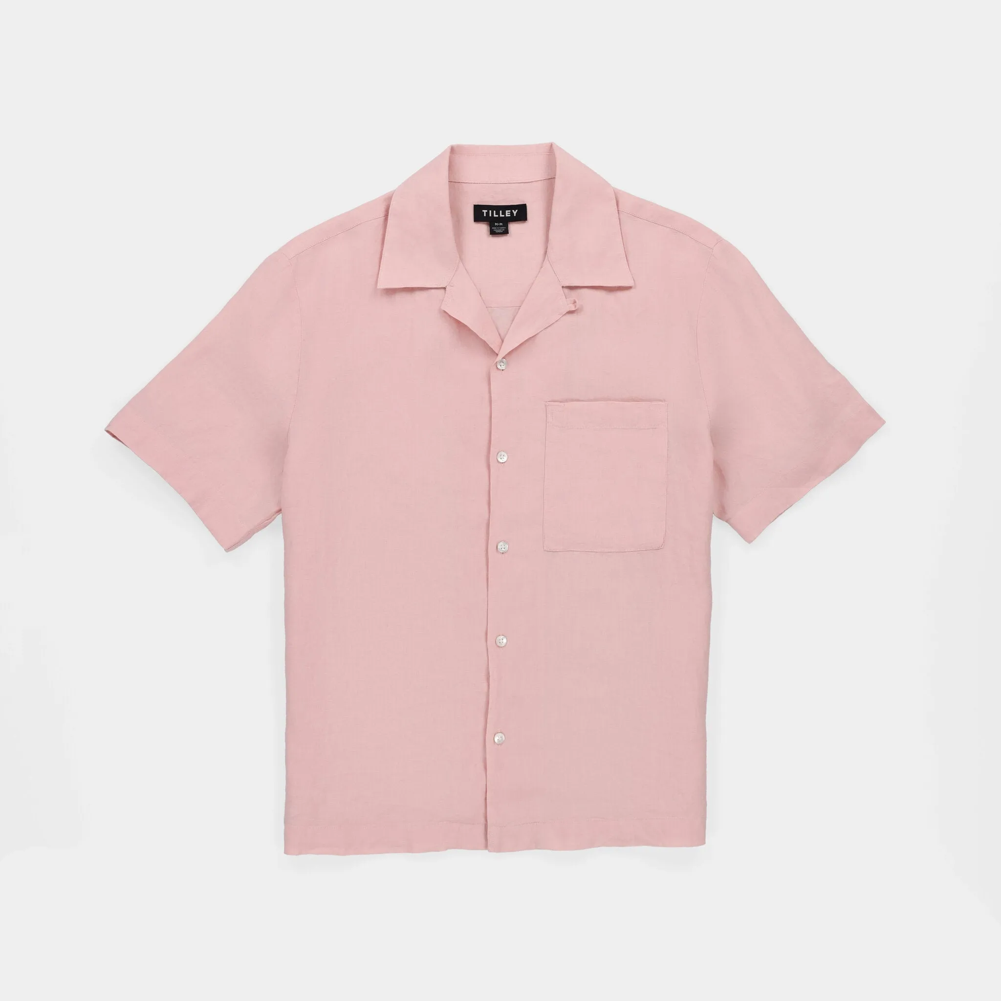 Short Sleeve Linen Camp Shirt