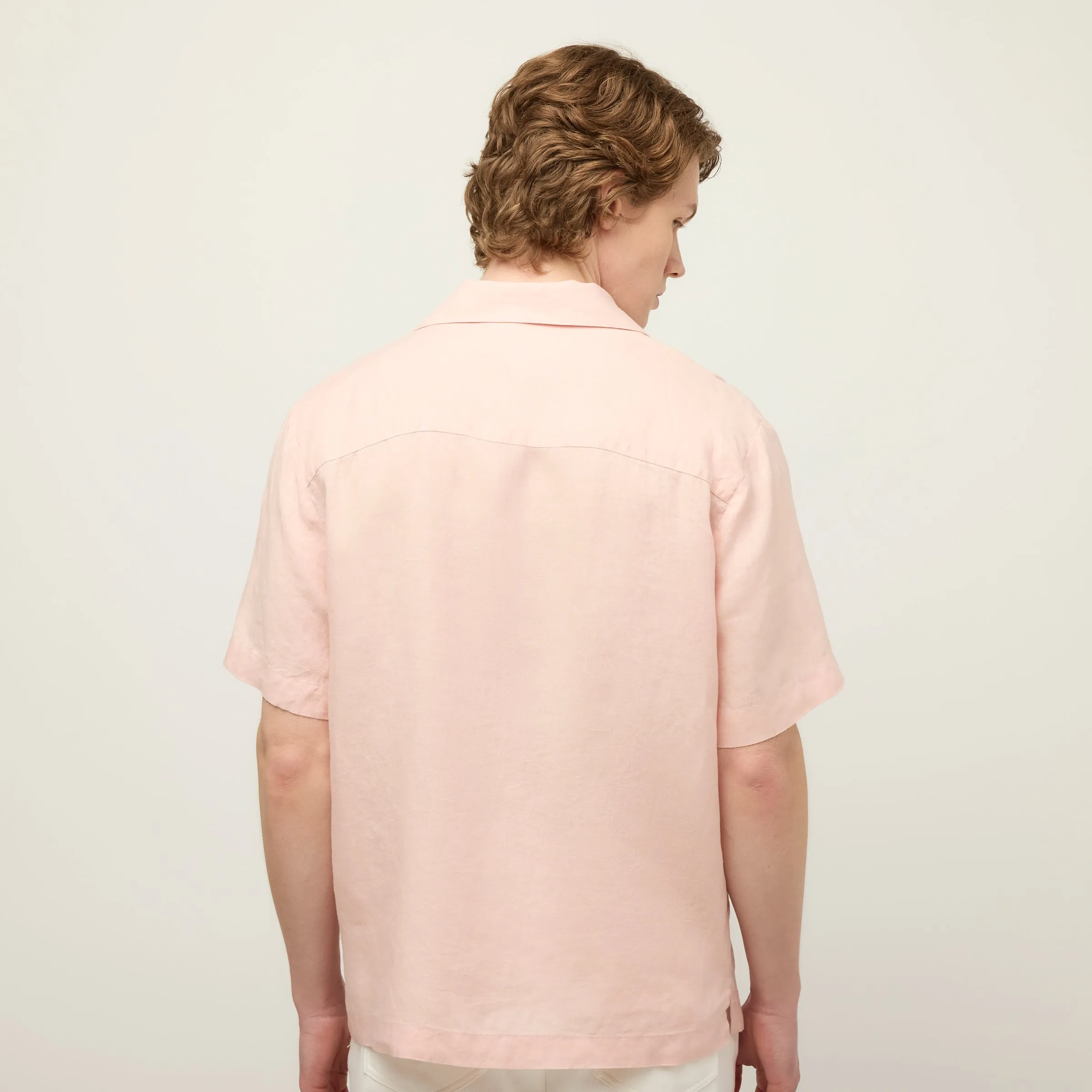 Short Sleeve Linen Camp Shirt