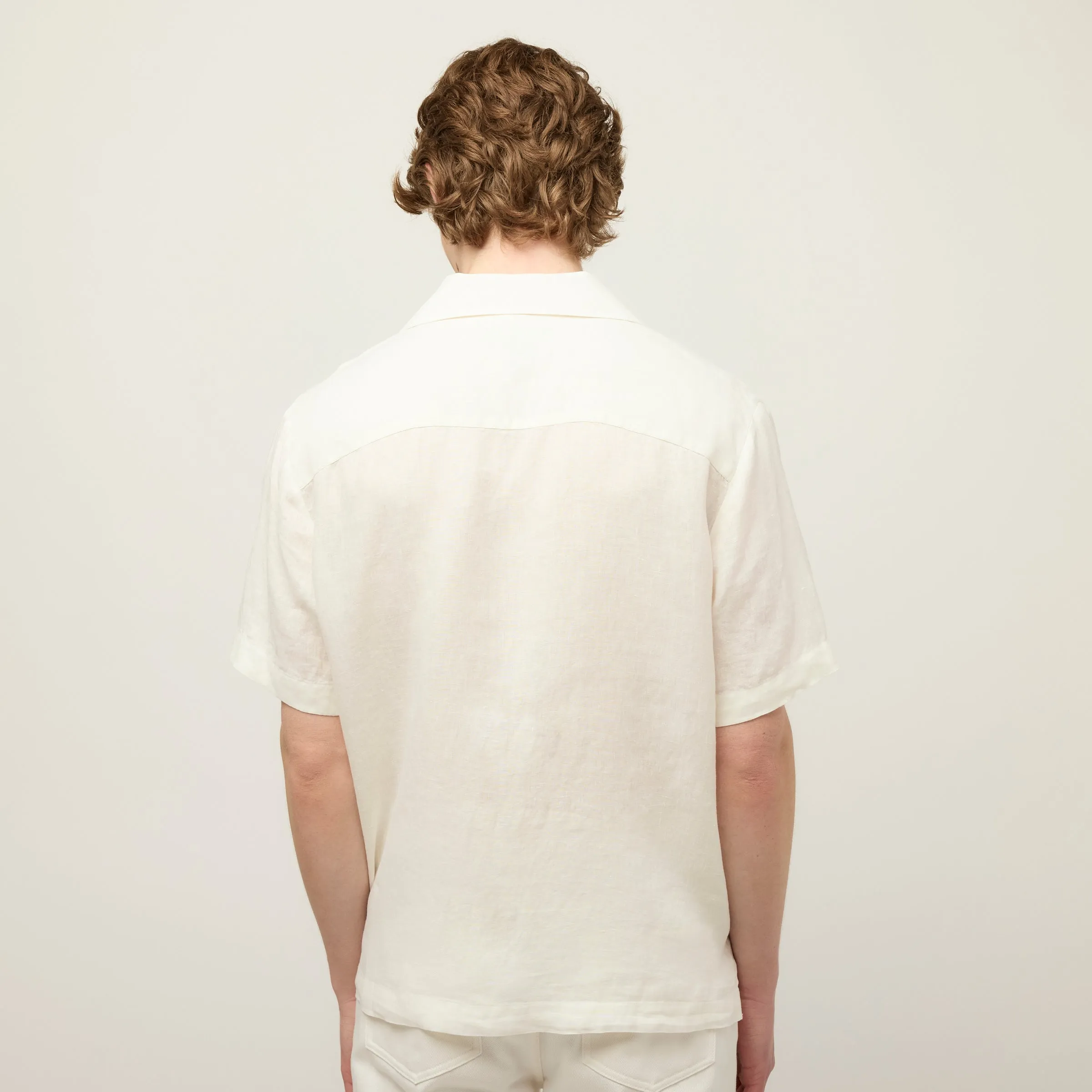 Short Sleeve Linen Camp Shirt