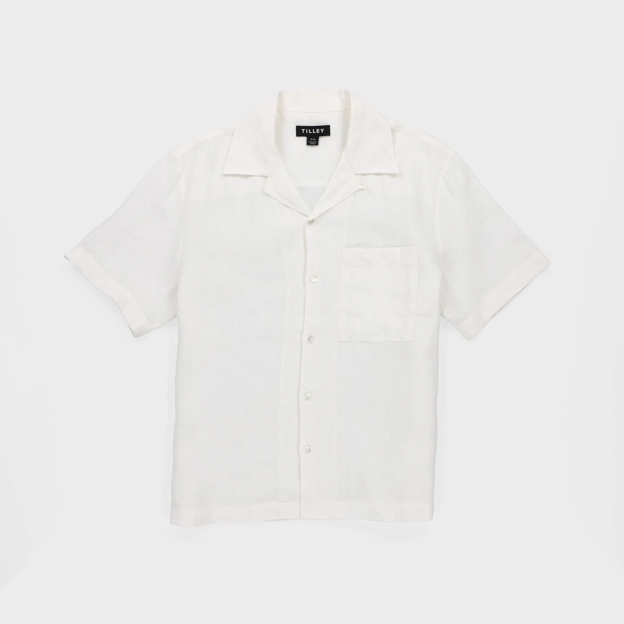 Short Sleeve Linen Camp Shirt