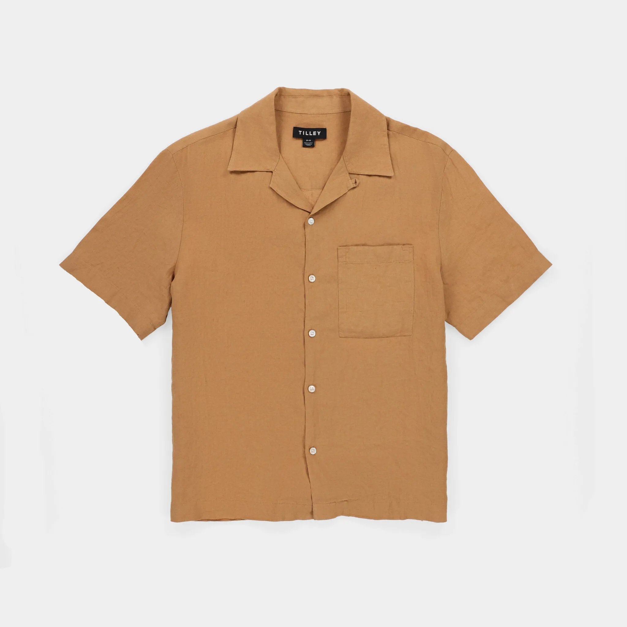 Short Sleeve Linen Camp Shirt