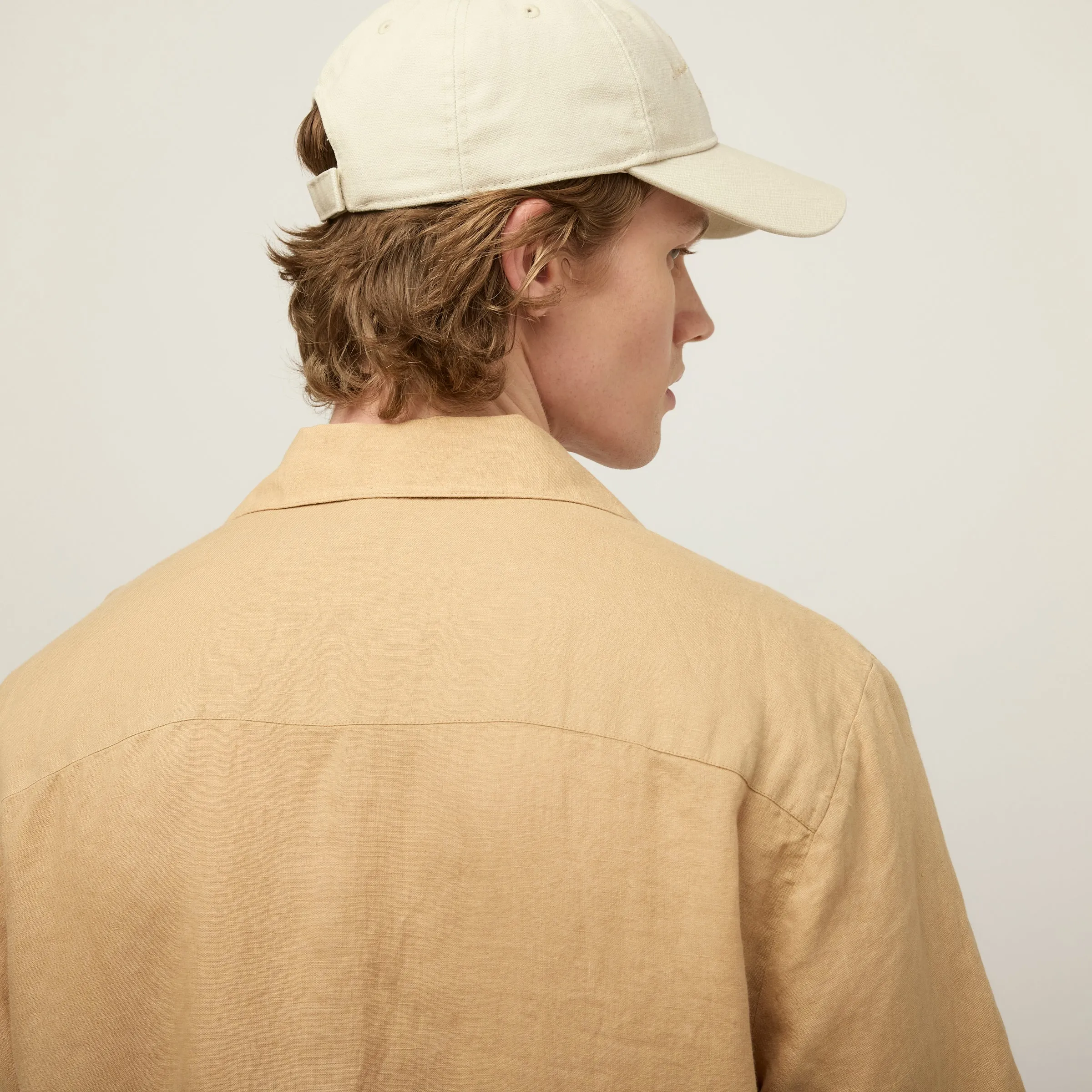 Short Sleeve Linen Camp Shirt