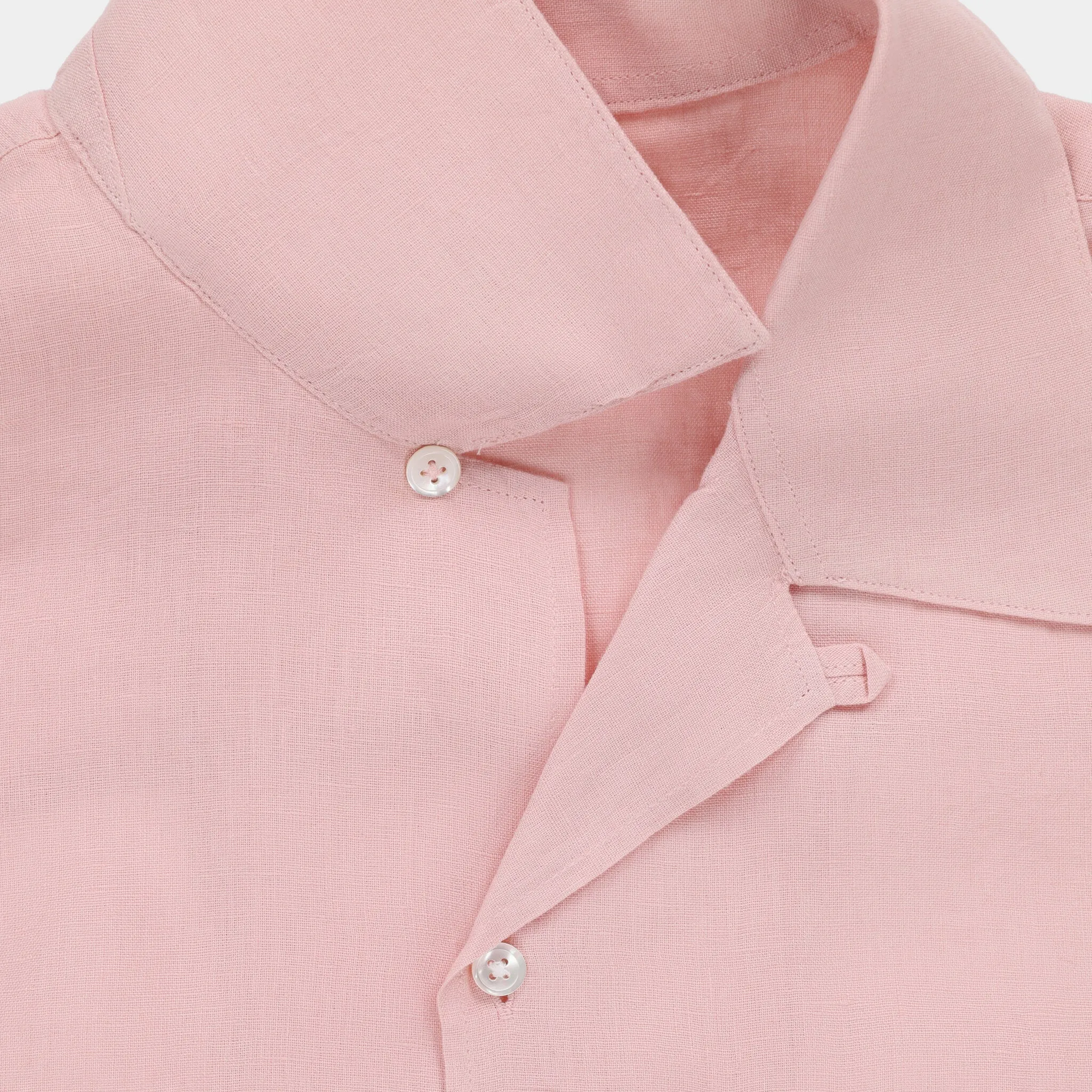 Short Sleeve Linen Camp Shirt