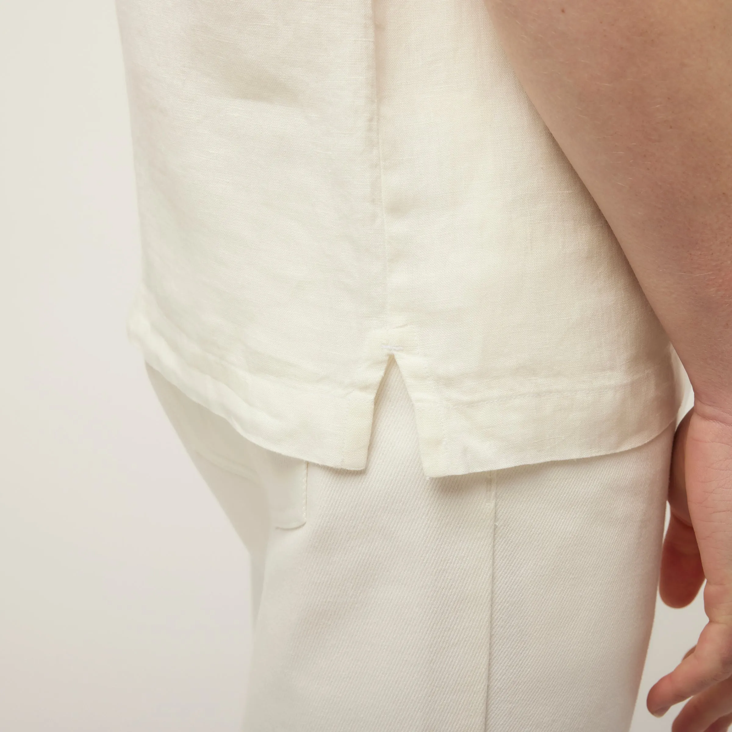 Short Sleeve Linen Camp Shirt