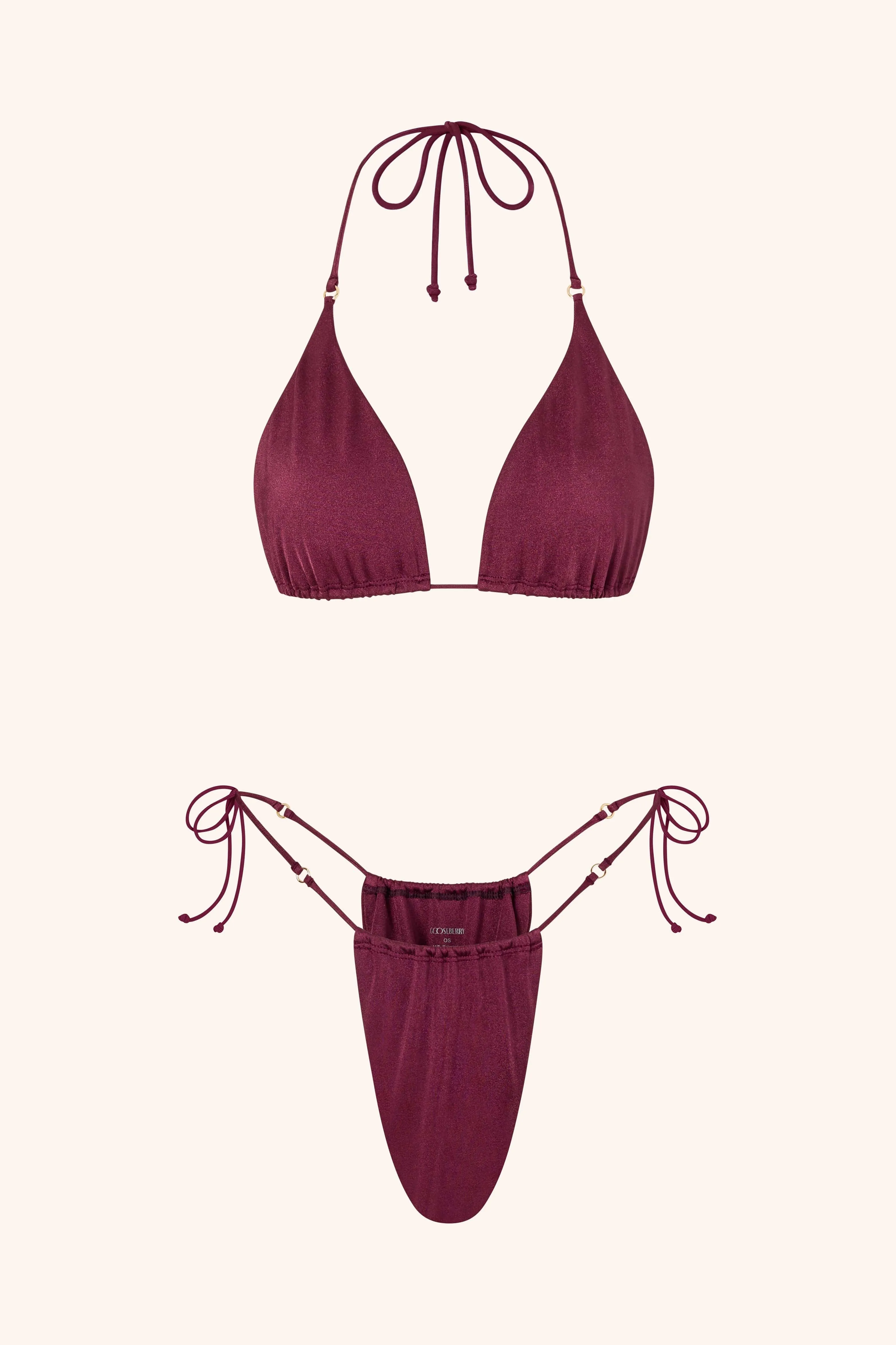 Side Tie Bikini Briefs Cerulean