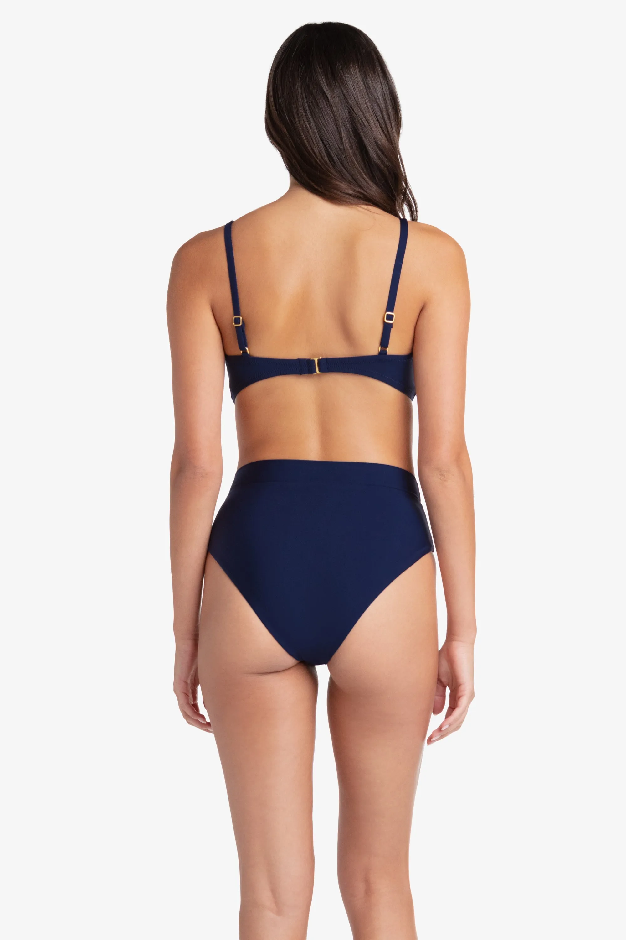 Soft Band High Waist Bottom  |  Navy